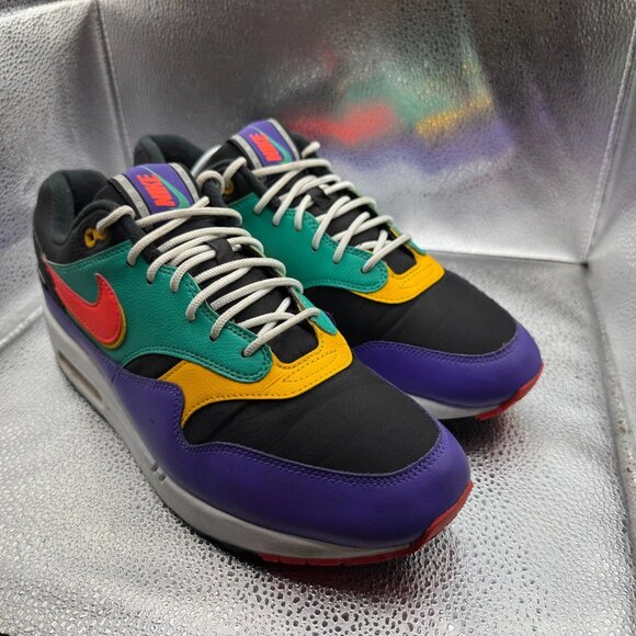 Size 10.5 Nike Air Max 1 SE Windbreaker 2019 Lace-Up Mens Sneaker‎ AO1021-023 - Picture 3 of 10